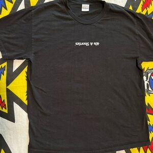 40s & Shorties Tossed Up Black T-Shirt Size Large